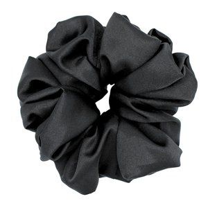XX Large Black Satin Scrunchie